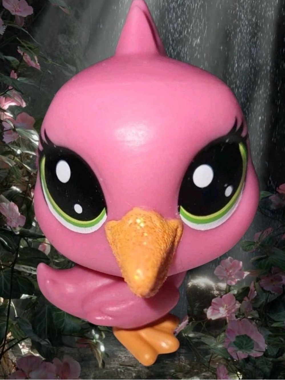 Littlest Pet Shop Pink Bird with Orange Beak